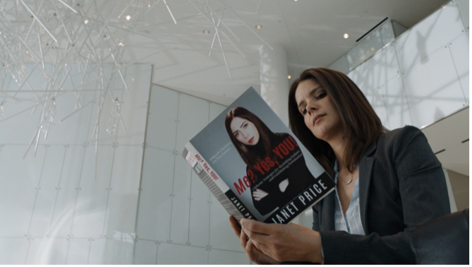 Liz reading Janet Price's autobiography.