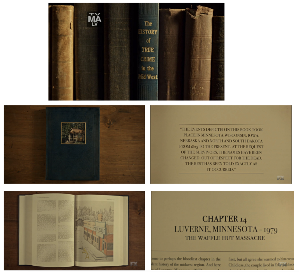 The spines of books on a shelf, most of which are old and tattered. One, with a green spine, has more legible writing on its binding than the others. This reads: